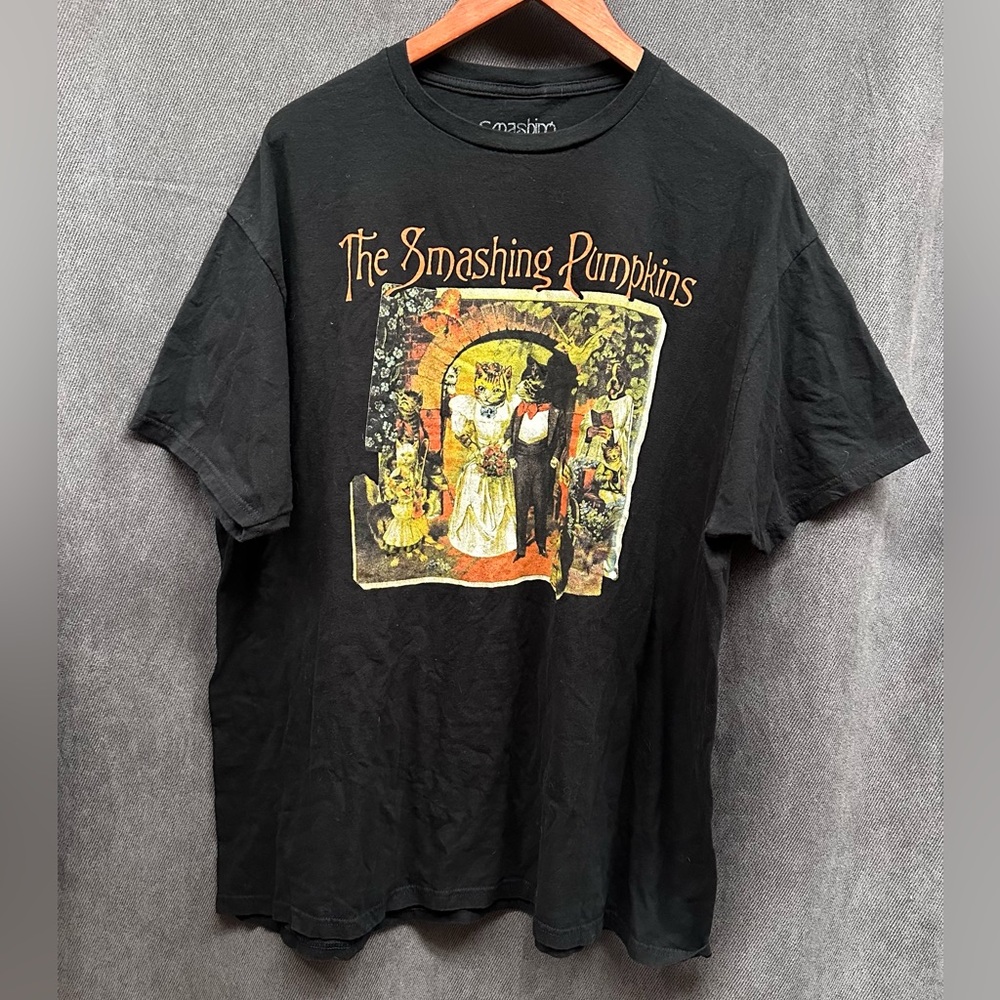 Smashing Pumpkins cat wedding tshirt double sided XXL